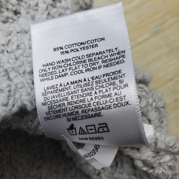 EXPRESS Light Grey Cowl Neck Ruffled Sweater - Picture 6 of 10